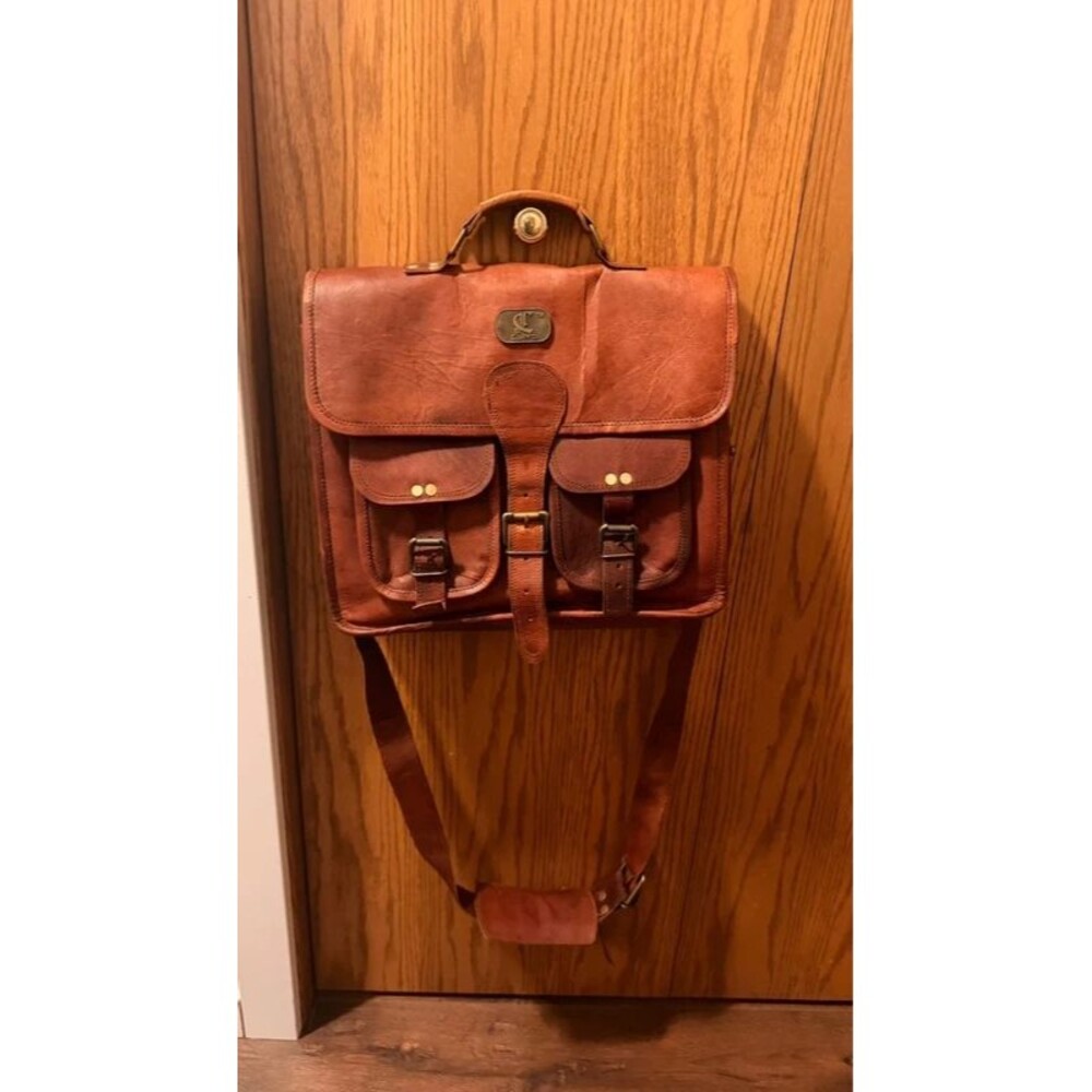 Cuero Genuine Leather Messenger Bag, 18”